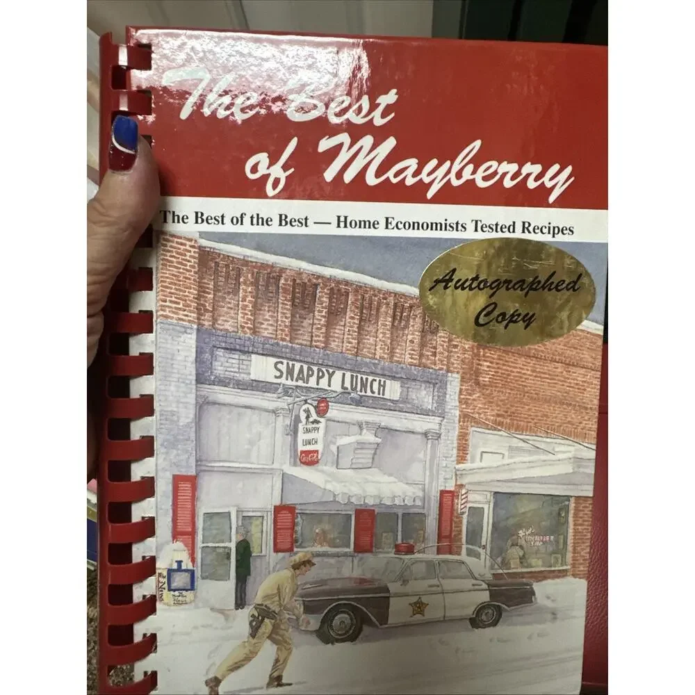 The Best‎ Of Mayberry Cookbook Hardcover Spiral Bound Autographed Copy Signed